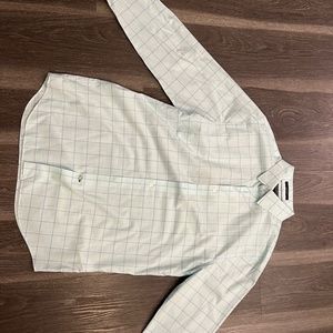 Mens teal summer dress shirt